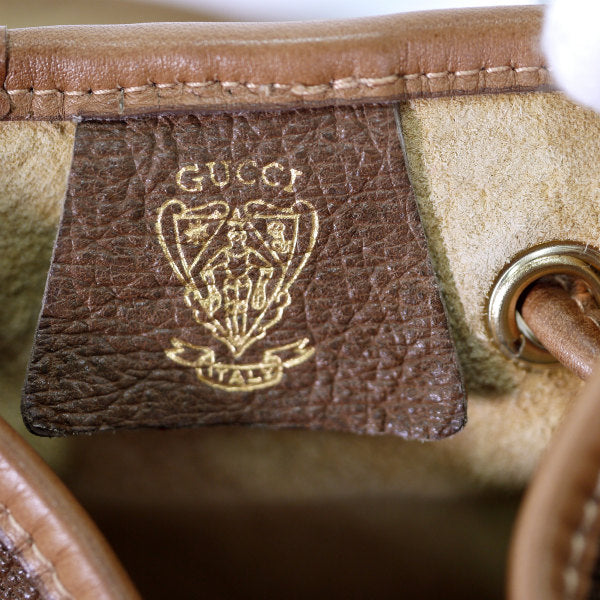 OLD Gucci どんぐり型 総革2WAYリュック&ショルダー（茶）