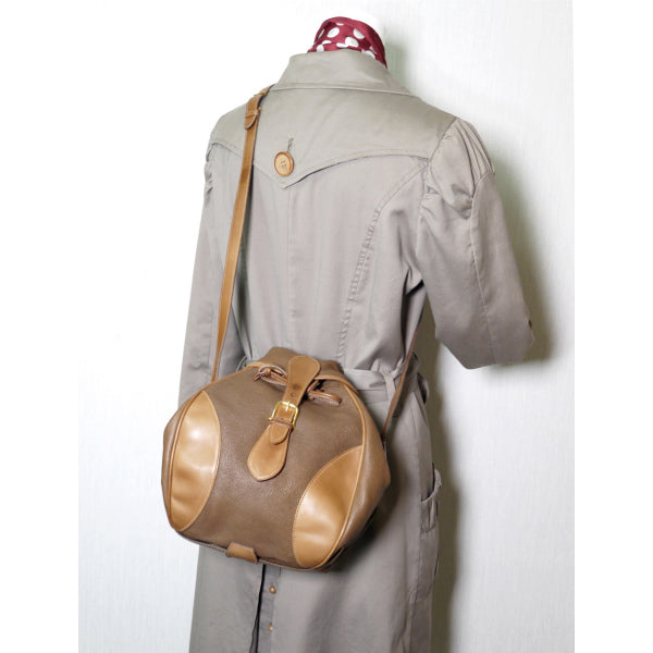 OLD Gucci どんぐり型 総革2WAYリュック&ショルダー（茶）