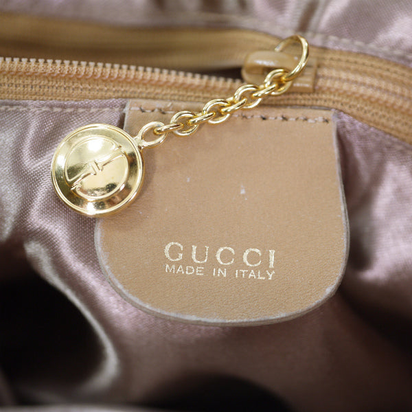 OLD Gucci バンブー総革2WAYミニバッグ（ライトキャメル）