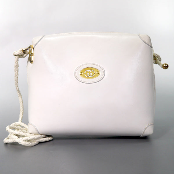 OLD Gucci 総革スクエアショルダー（白）