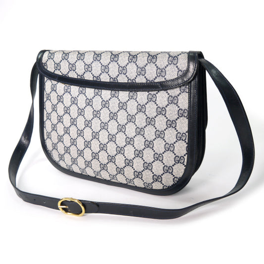 OLD Gucci　３層式GG柄2WAYバッグ（青）