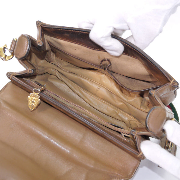 OLD Gucci　2WAYスエード シェリーショルダー（茶）
