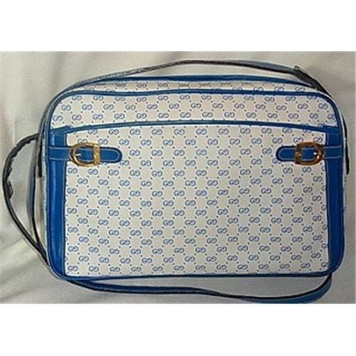 OLD Gucci レア！スモールGGショルダー（白×水色）