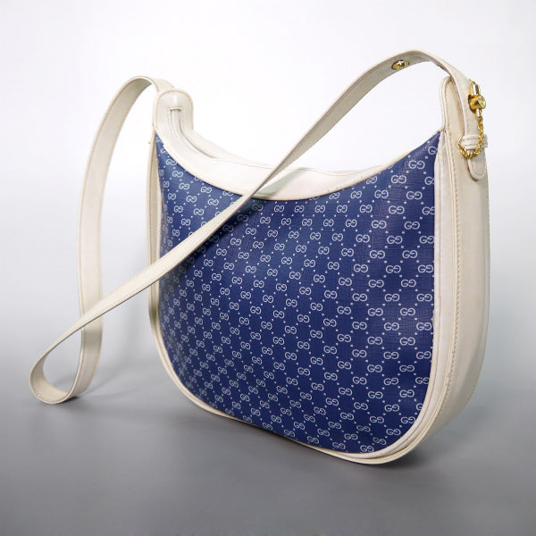 OLD Gucci マイクロGG半円ショルダー（青）