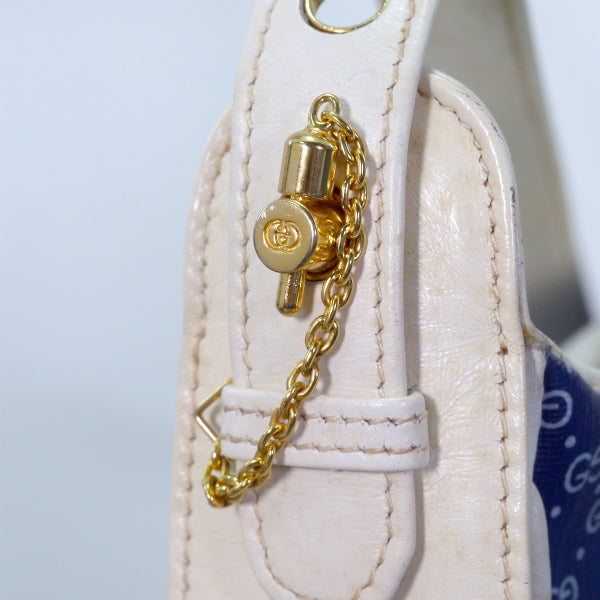 OLD Gucci マイクロGG半円ショルダー（青）
