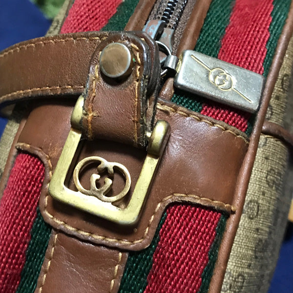 OLD Gucci ＜訳あり＞ラウンドシェリー斜めがけショルダー（茶）