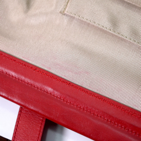 OLD Gucci　フローラ大型トートバッグ（赤）