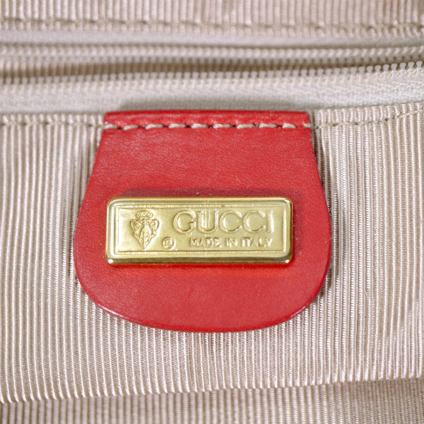 OLD Gucci　フローラ大型トートバッグ（赤）