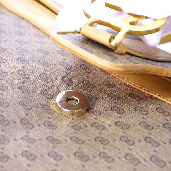 OLD Gucci サイドシェリー バケツ型ショルダー（キャメル）