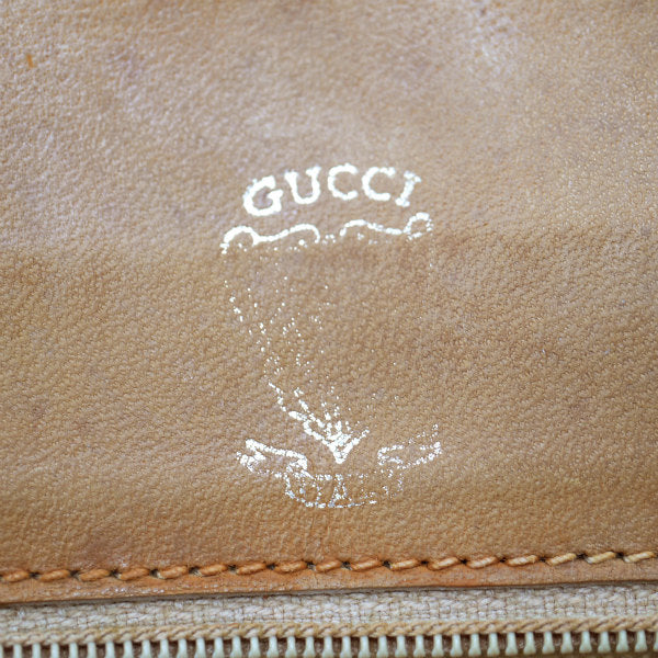OLD Gucci サイドシェリー バケツ型ショルダー（キャメル）