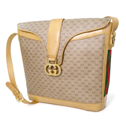 OLD Gucci サイドシェリー バケツ型ショルダー（キャメル）
