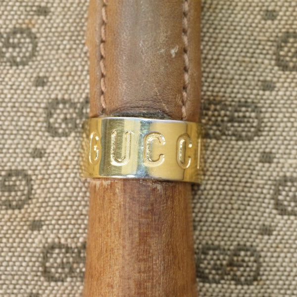 OLD Gucci ウッド×ビット マイクロGGショルダー（茶）