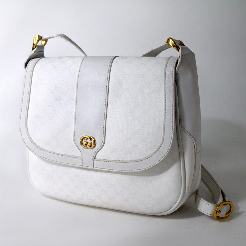 OLD Gucci マイクロGG斜め掛けショルダー（白）