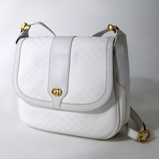OLD Gucci マイクロGG斜め掛けショルダー（白）