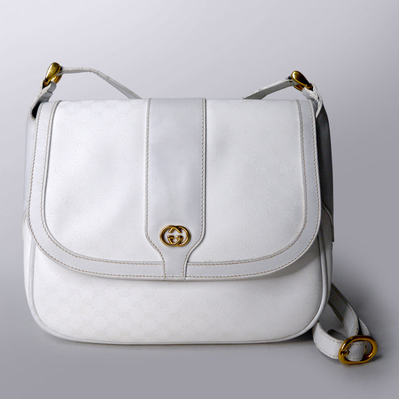 OLD Gucci マイクロGG斜め掛けショルダー（白）
