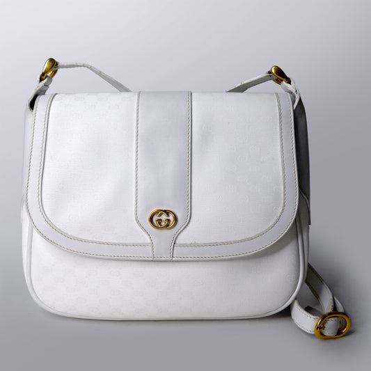 OLD Gucci マイクロGG斜め掛けショルダー（白）