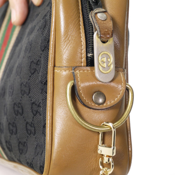 OLD Gucci チェーンクラッチ横長ショルダー（黒）