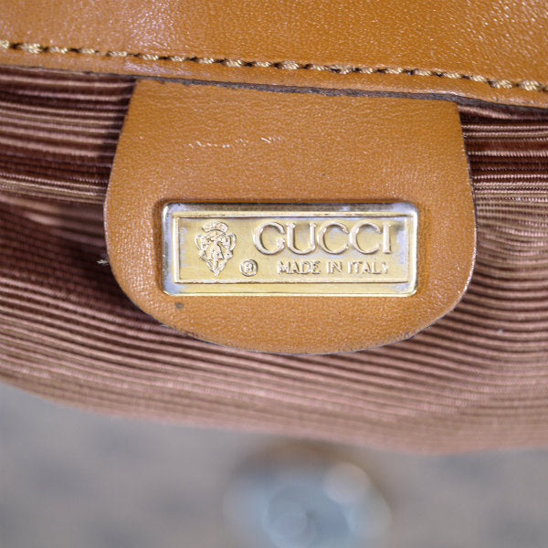 OLD Gucci マイクロGGシェリー斜め掛けポシェット（キャメル）