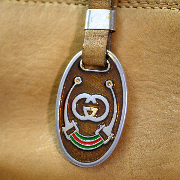 OLD Gucci 　マイクロGG半円シェリー2WAYバッグ（キャメル）
