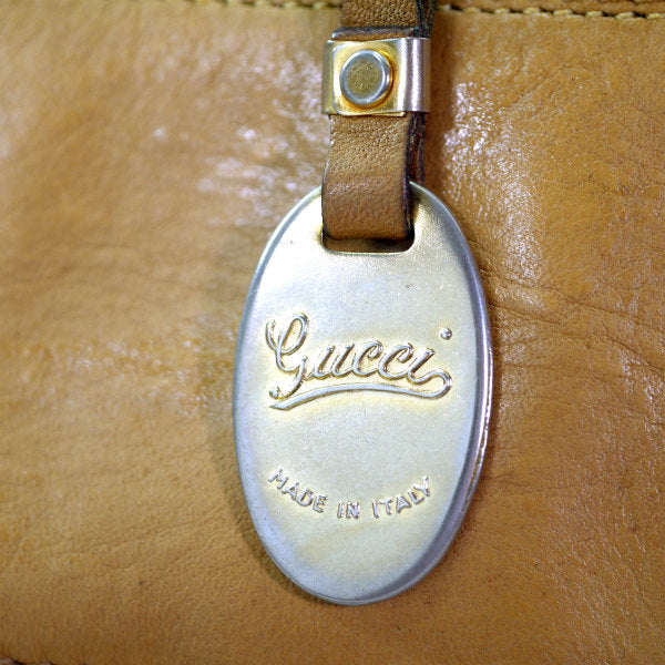 OLD Gucci 　マイクロGG半円シェリー2WAYバッグ（キャメル）