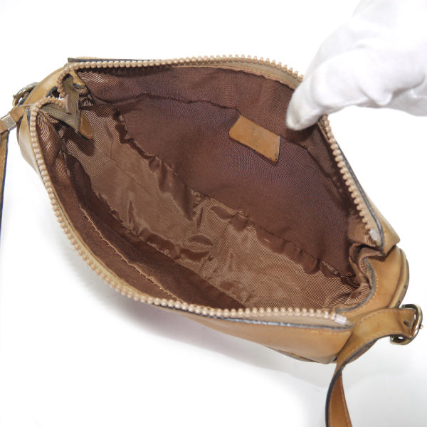OLD Gucci 　マイクロGG半円シェリー2WAYバッグ（キャメル）