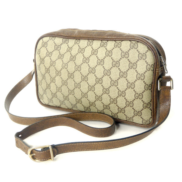 OLD Gucci 横長ショルダ−（縦シェリー・茶）