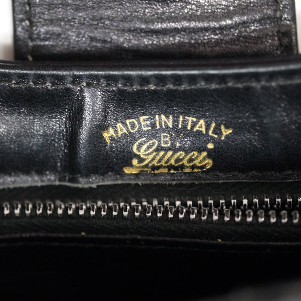 OLD Gucci 1973総革2WAYショルダーバッグ（黒）