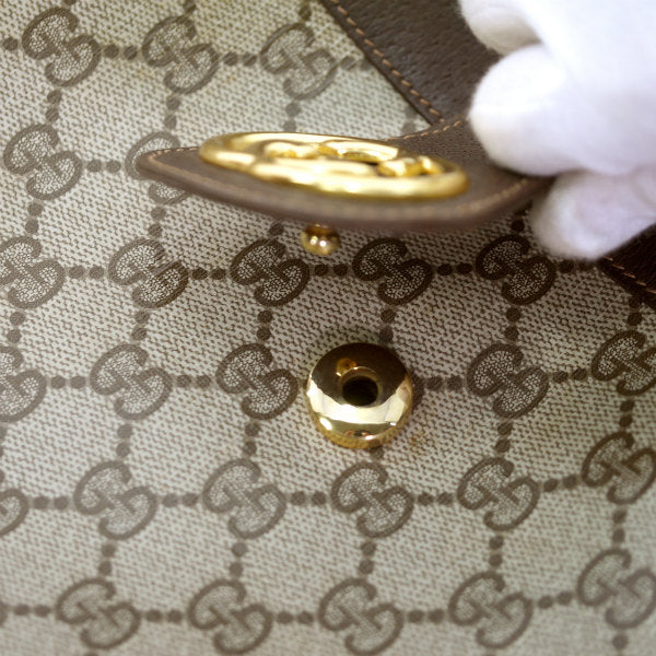 OLD Gucci バケツ大型GGショルダー（茶）