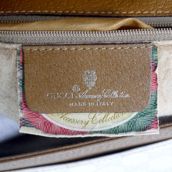 H様専用 OLD Gucci ２層式GG柄斜めがけショルダーバッグ（オフホワイト/茶）
