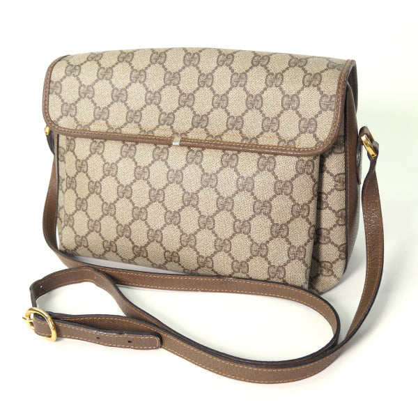 OLD Gucci　３層式GG柄斜めがけショルダーバッグ（茶）