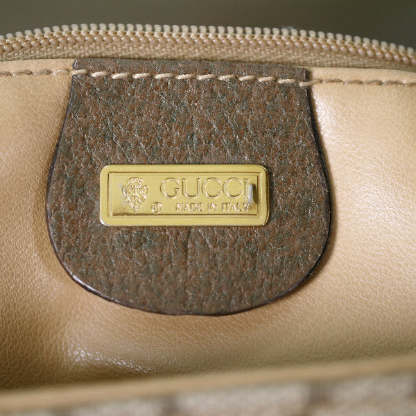 OLD Gucci　３層式GG柄斜めがけショルダーバッグ（茶）