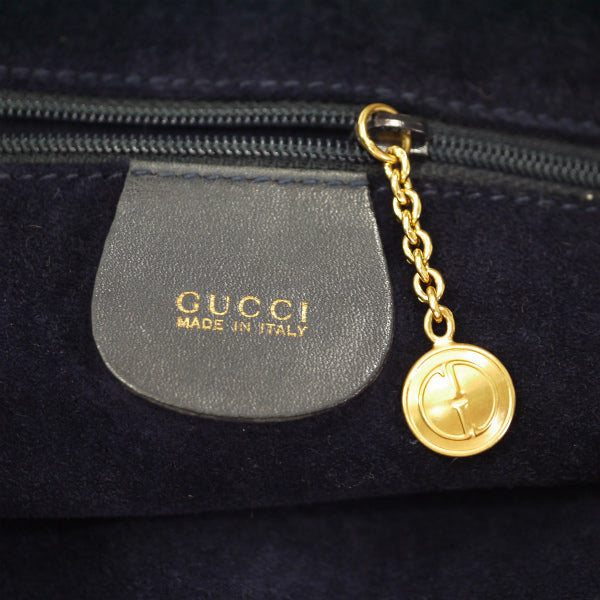 OLD Gucci 半円大型2WAYレザーバッグ（黒）