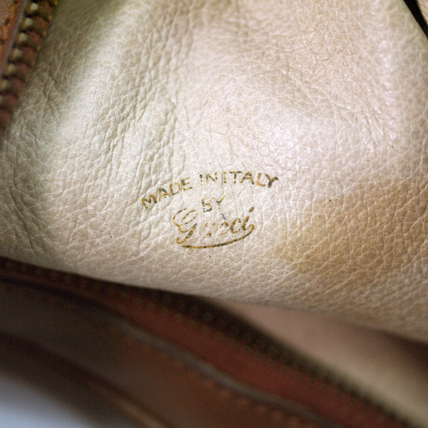 OLD Gucci 2パターン サイドシェリーショルダー（茶）