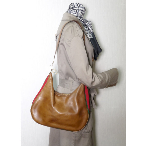OLD Gucci 2パターン サイドシェリーショルダー（茶）