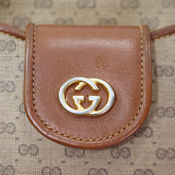 OLD Gucci マイクロGGポーチ付きショルダー（茶）