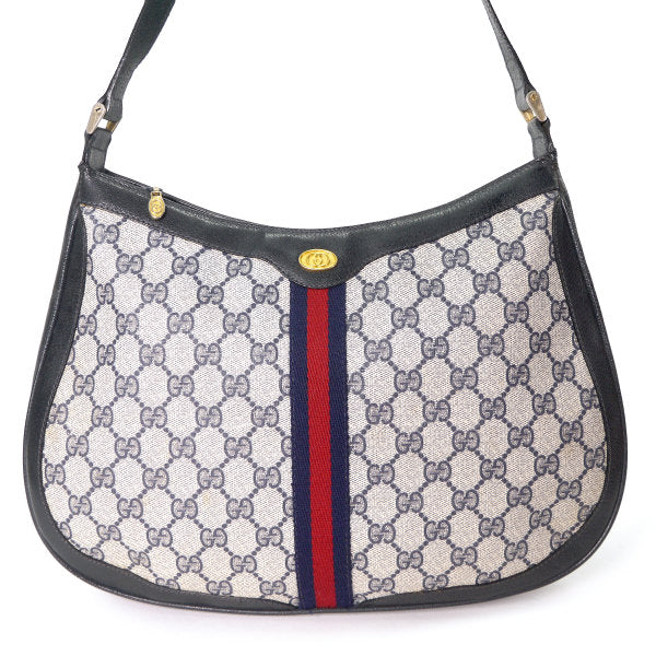 OLD Gucci 　ラウンド大型シェリーワンショルダー（青）