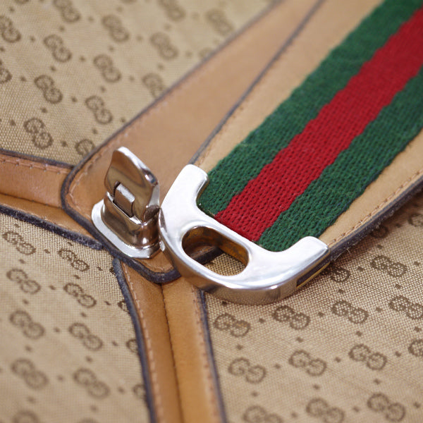 OLD Gucci マイクロGGジャガード セミショルダー（キャメル）