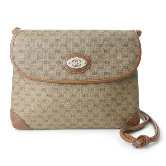 OLD Gucci マイクロGG 2層ミニポシェット（茶）