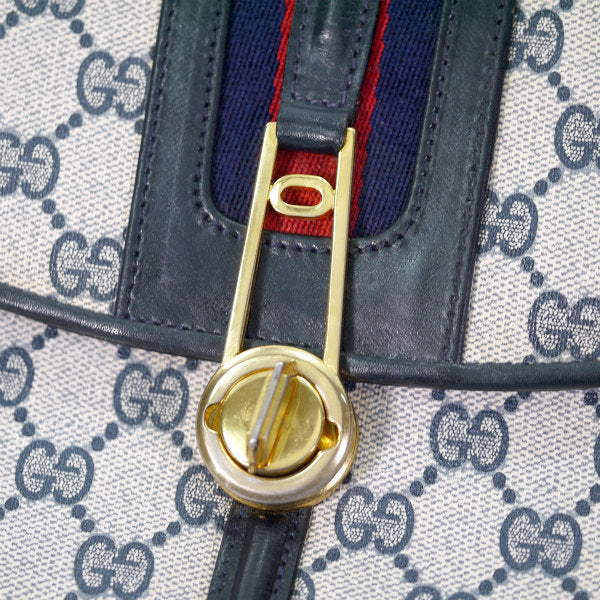OLD Gucci レア！ロック金具シェリーショルダー（青）