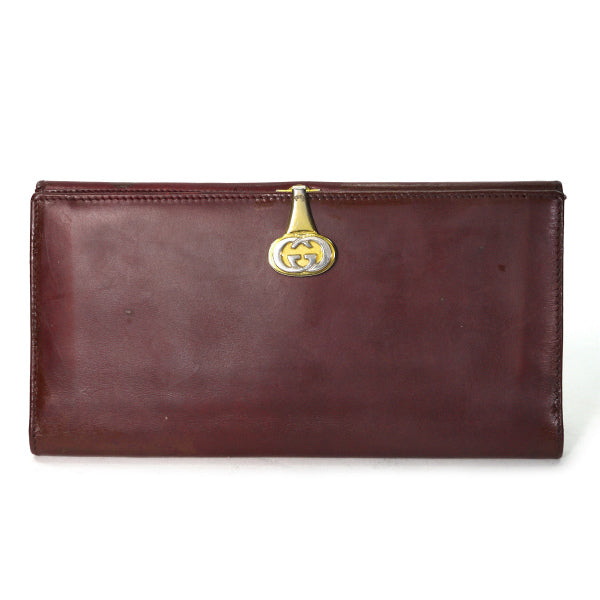 OLD Gucci　バケツ型ショルダー&長財布セット（ボルドー）