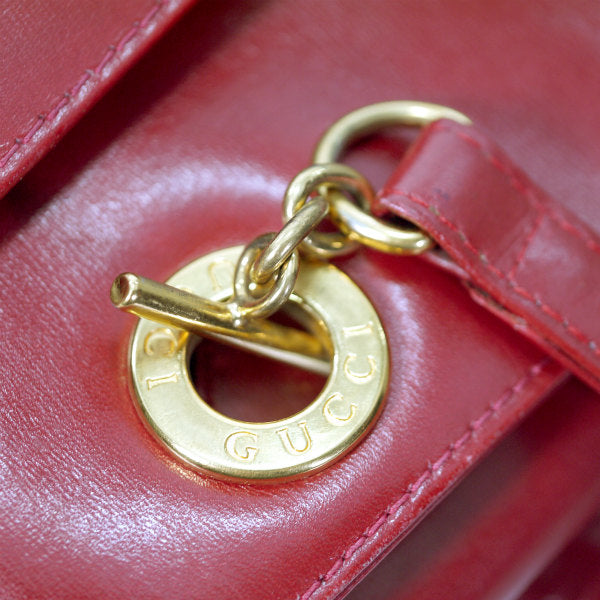 OLD Gucci　本革製B5トートバッグ（赤）