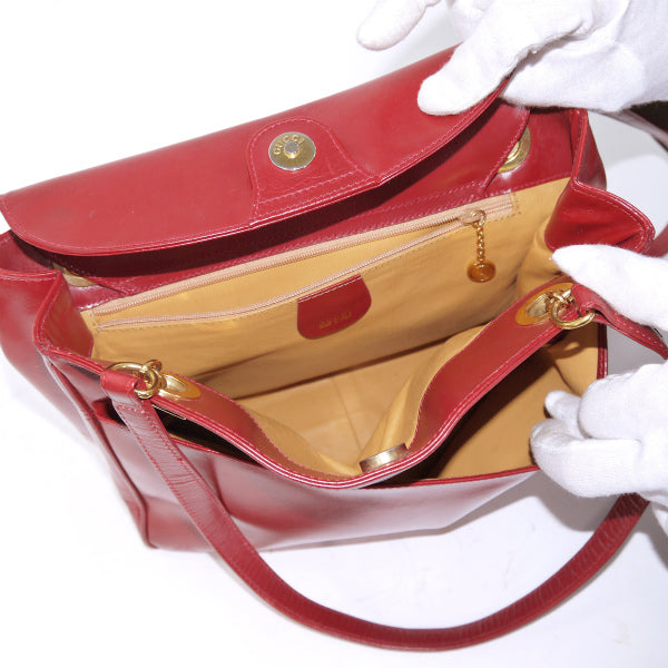 OLD Gucci　本革製B5トートバッグ（赤）