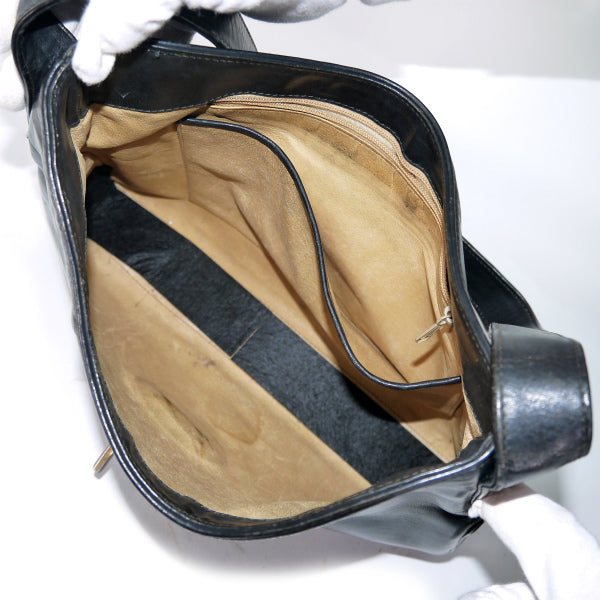 OLD Gucci　総革シェリー×G金具セミショルダー（黒）