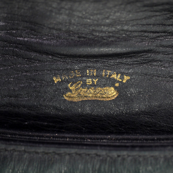 OLD Gucci　総革シェリー×G金具セミショルダー（黒）