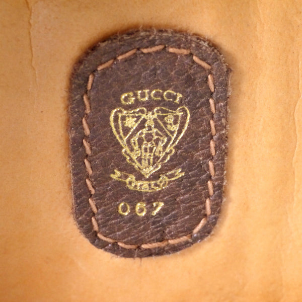 OLD Gucci ピグスキン横長チェーン付ショルダー（茶）