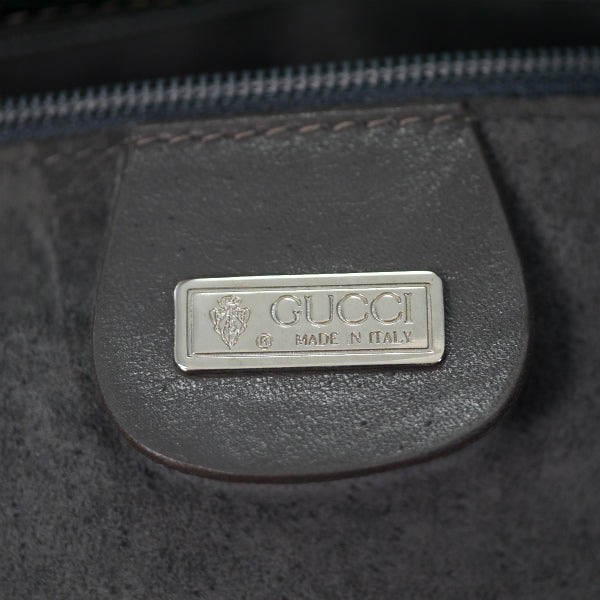 OLD Gucci レア！パイソンがま口チェーンバッグ（黒）