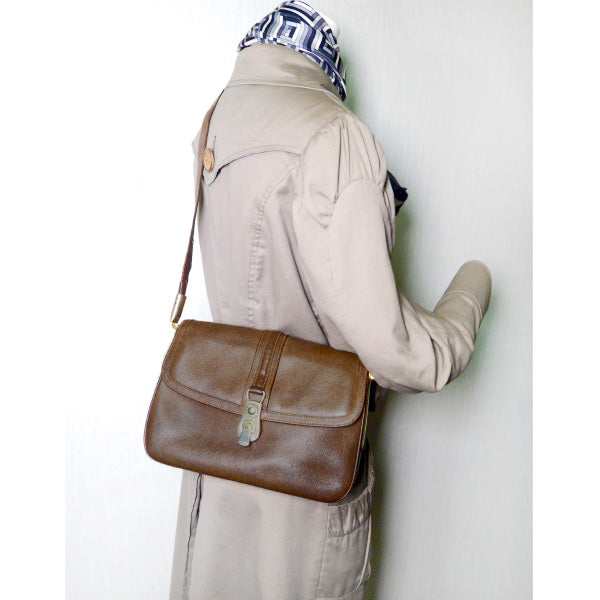 OLD Gucci　 ピグスキン2WAYショルダーバッグ（茶）