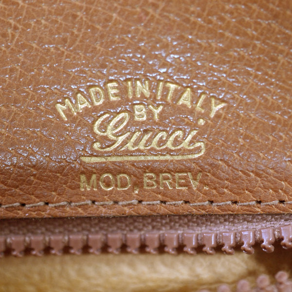 OLD Gucci　ピグスキン ビット×キャップ金具ショルダー（キャメル）