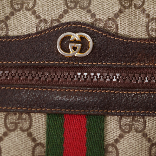 OLD Gucci　カマボコ型シェリー2WAYバッグ（茶）