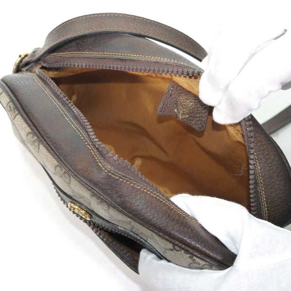 OLD Gucci　カマボコ型シェリー2WAYバッグ（茶）